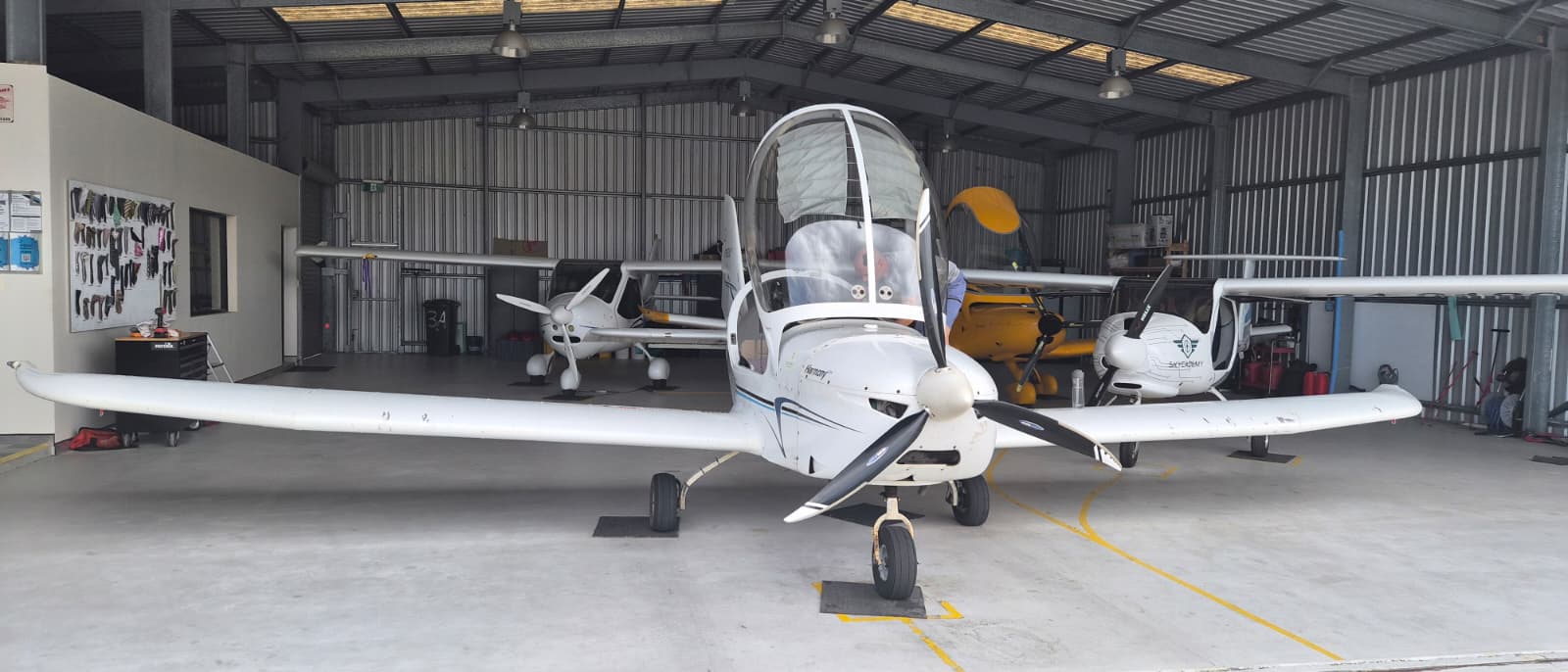 Multiple aircraft in hangar